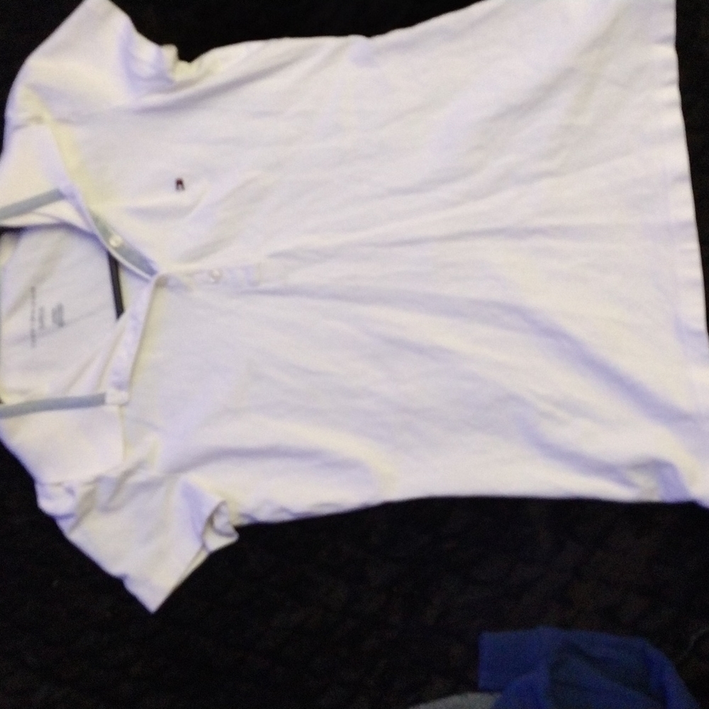 Women's white size XS classic fit Tommy Hilfiger shirt with collar
